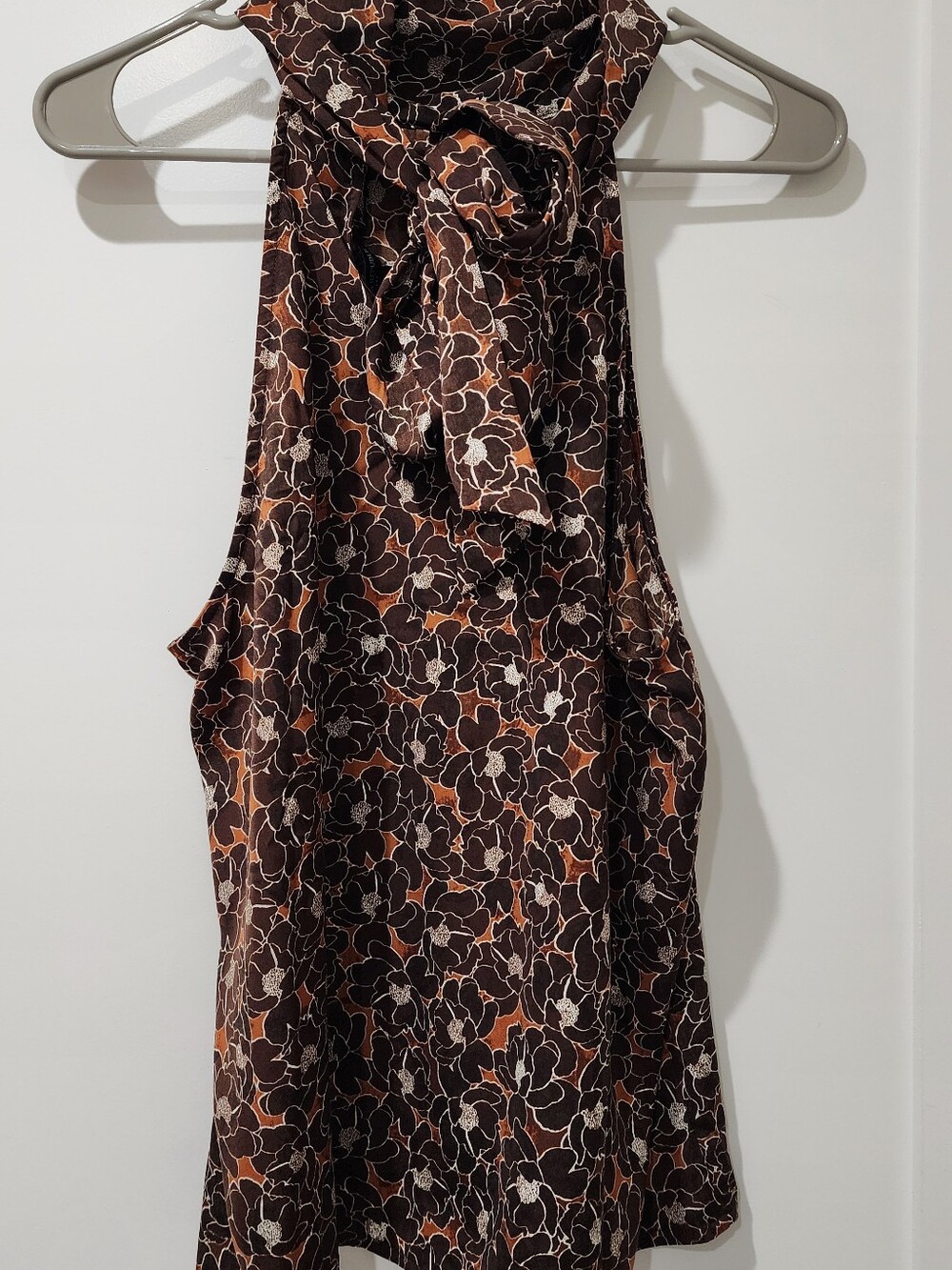 Banana Republic Brown and Rust Floral Halter Camisole